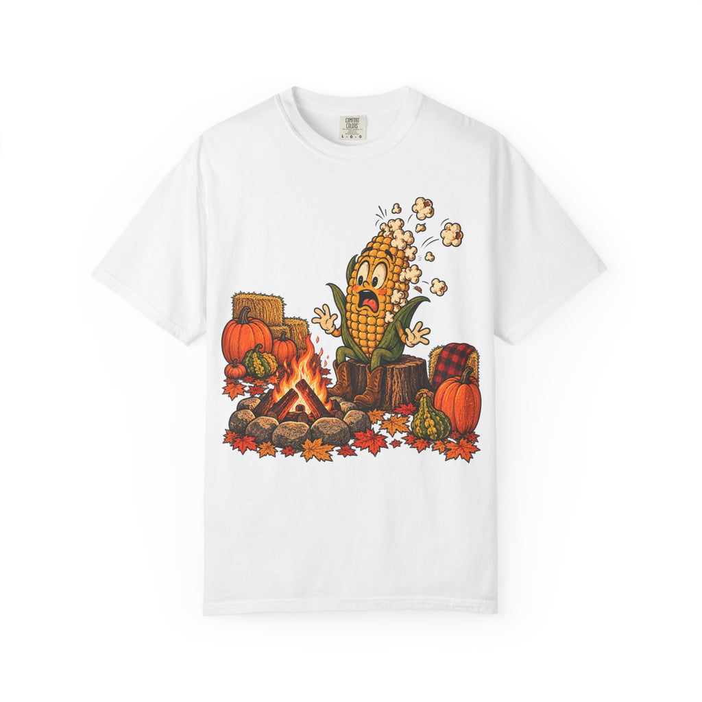 Corn Popping By Bonfire T-Shirt