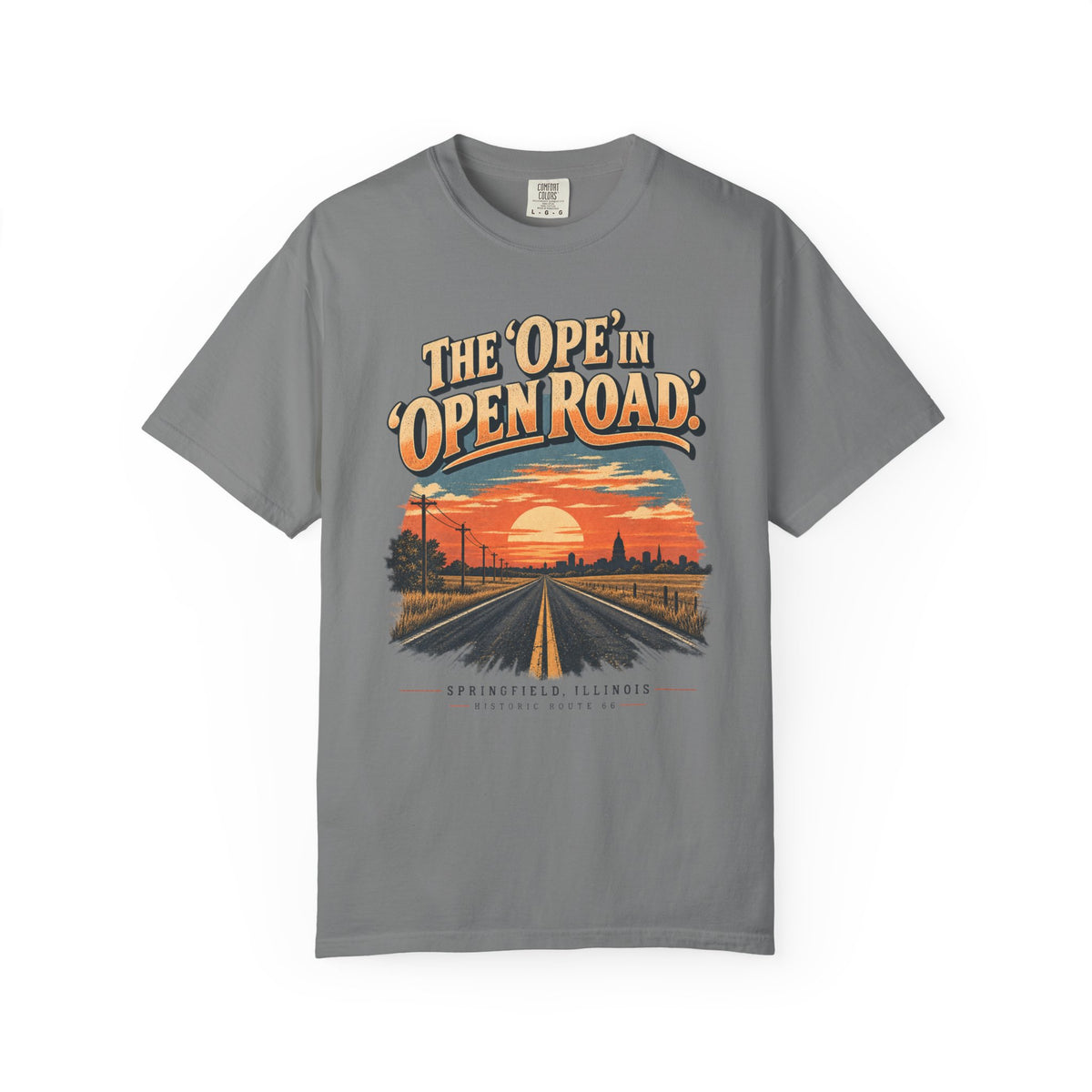 Ope In Open Road Orange Highway 66 T-Shirt