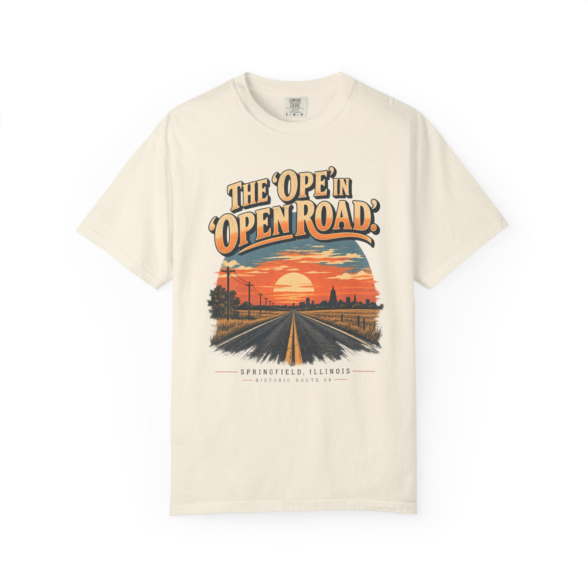 Ope In Open Road Orange Highway 66 T-Shirt