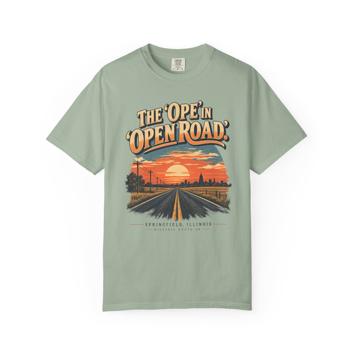 Ope In Open Road Orange Highway 66 T-Shirt
