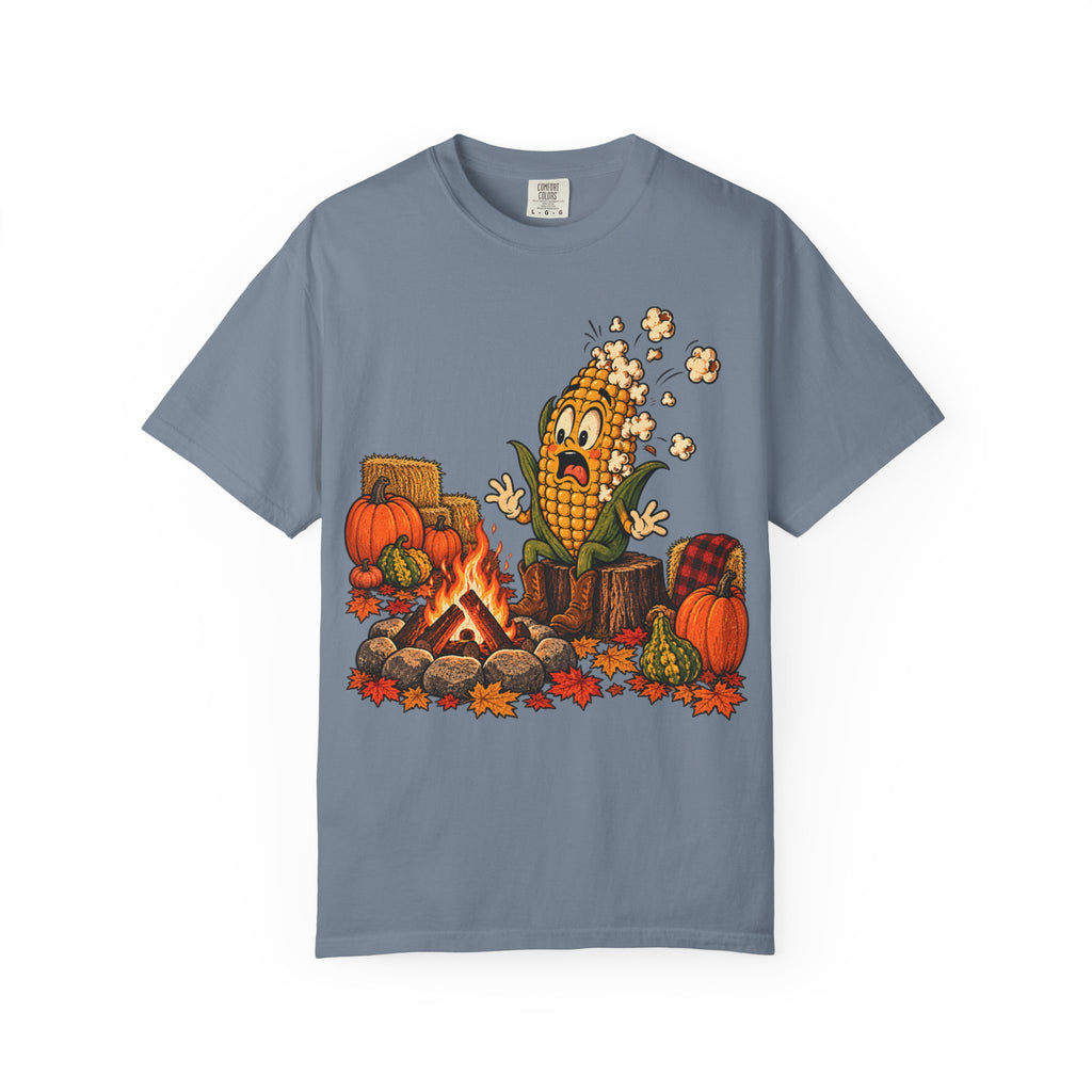 Corn Popping By Bonfire T-Shirt