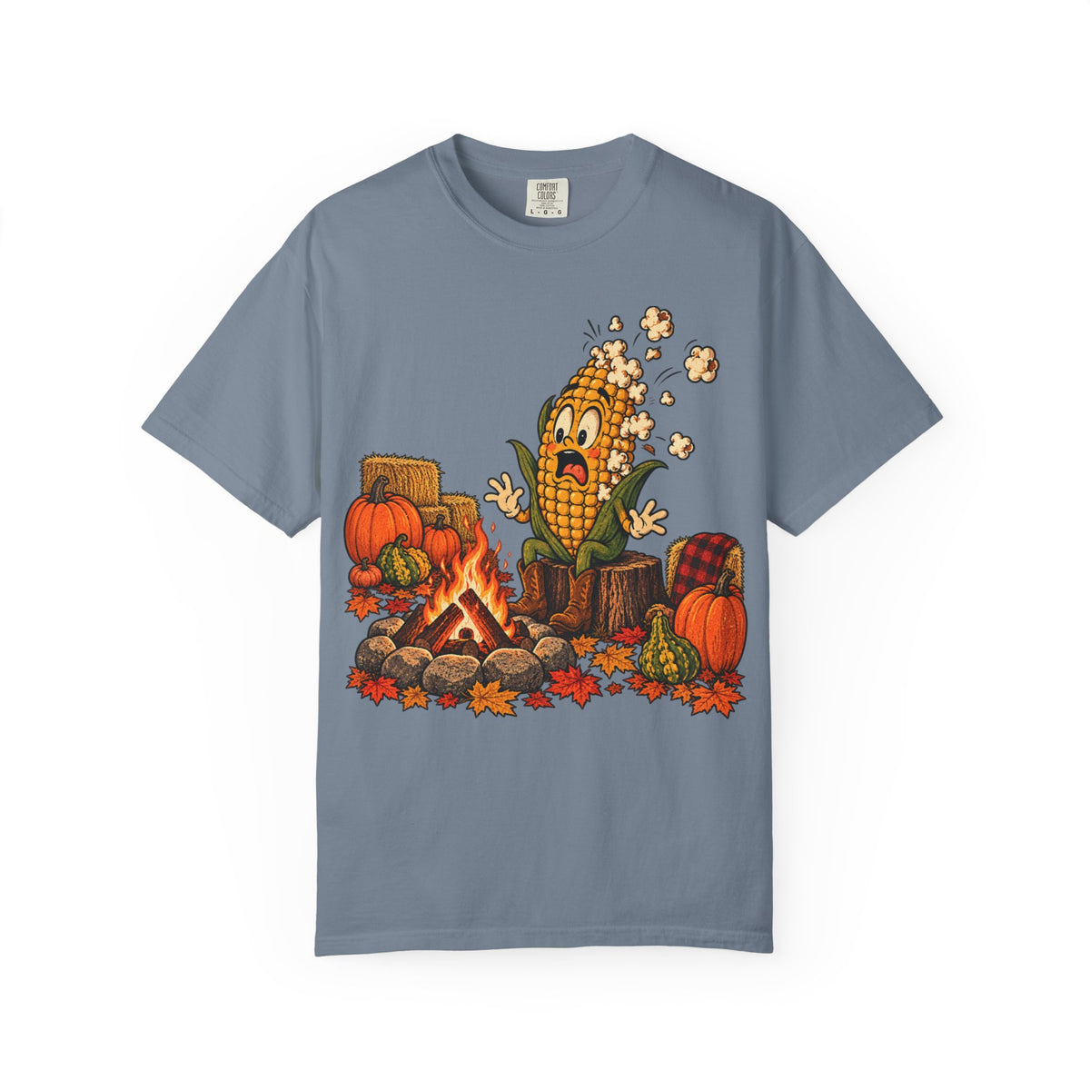 Corn Popping By Bonfire T-Shirt