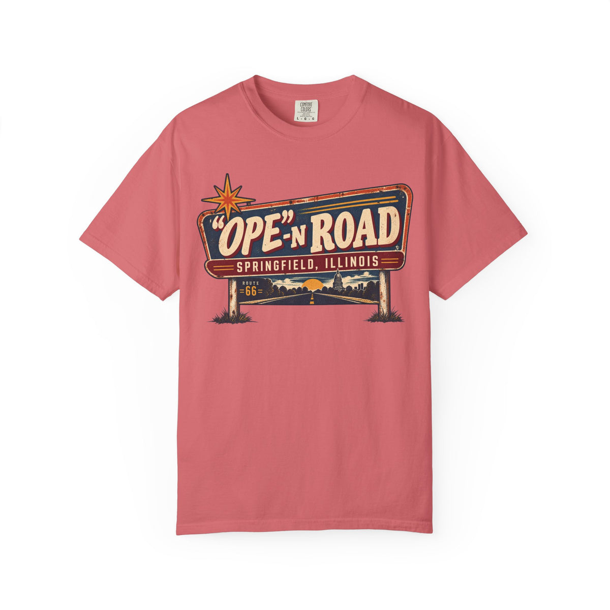 Ope-n Road Wide Vintage Road Sign T-Shirt