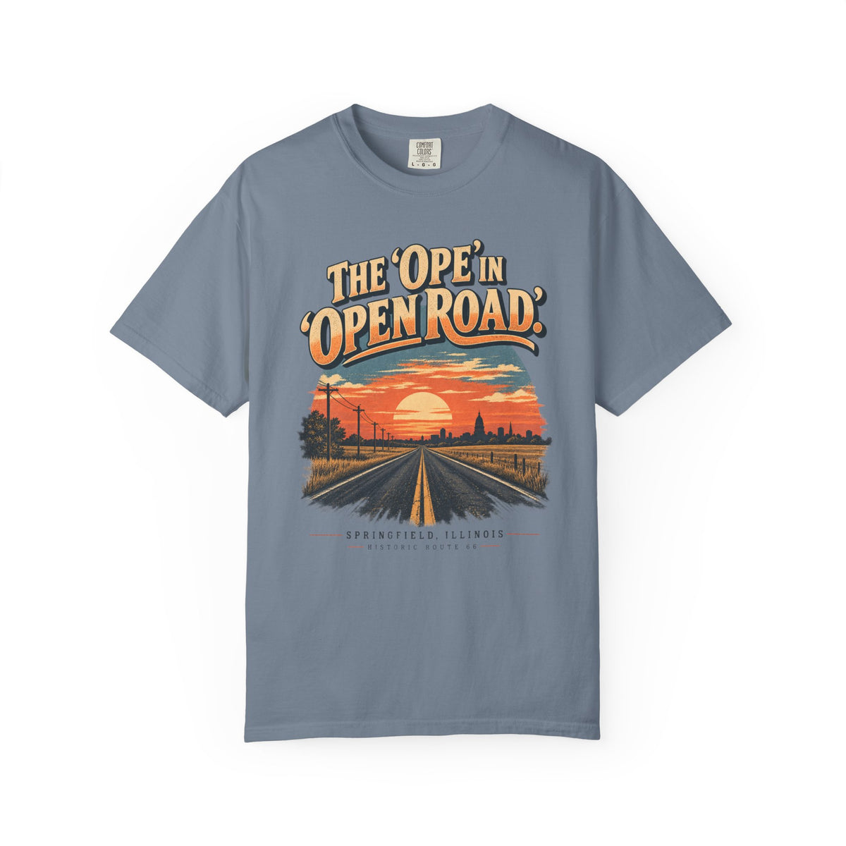 Ope In Open Road Orange Highway 66 T-Shirt