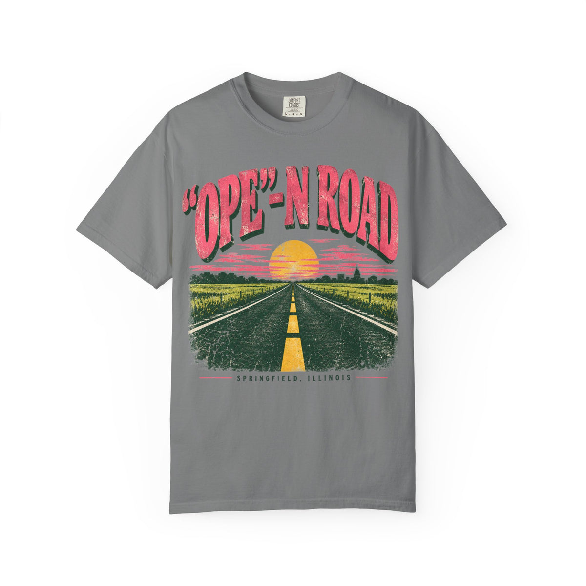 Pink Ope In Open Road Vintage Highway T-Shirt
