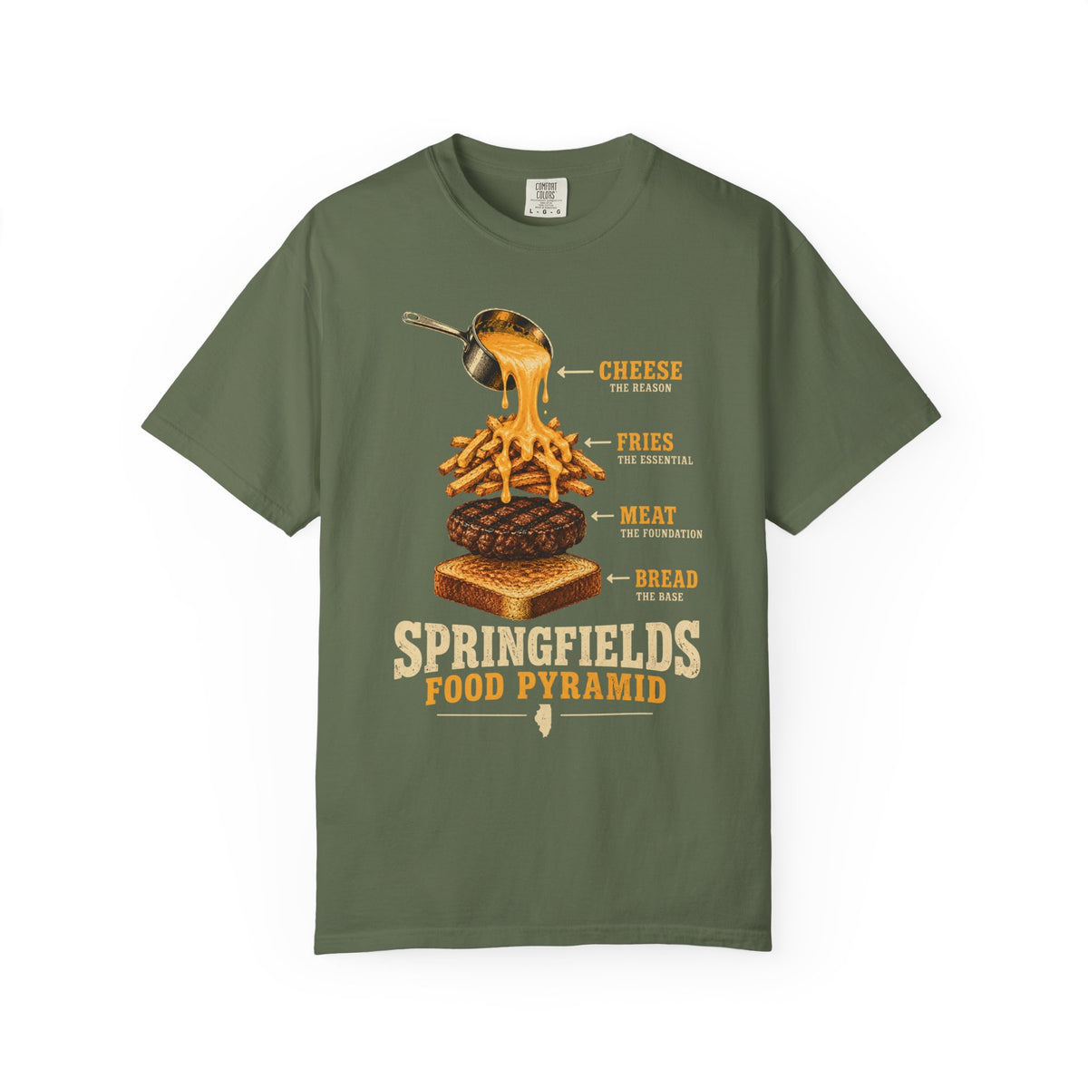 Springfield's Food Pyramid Horseshoe T-Shirt