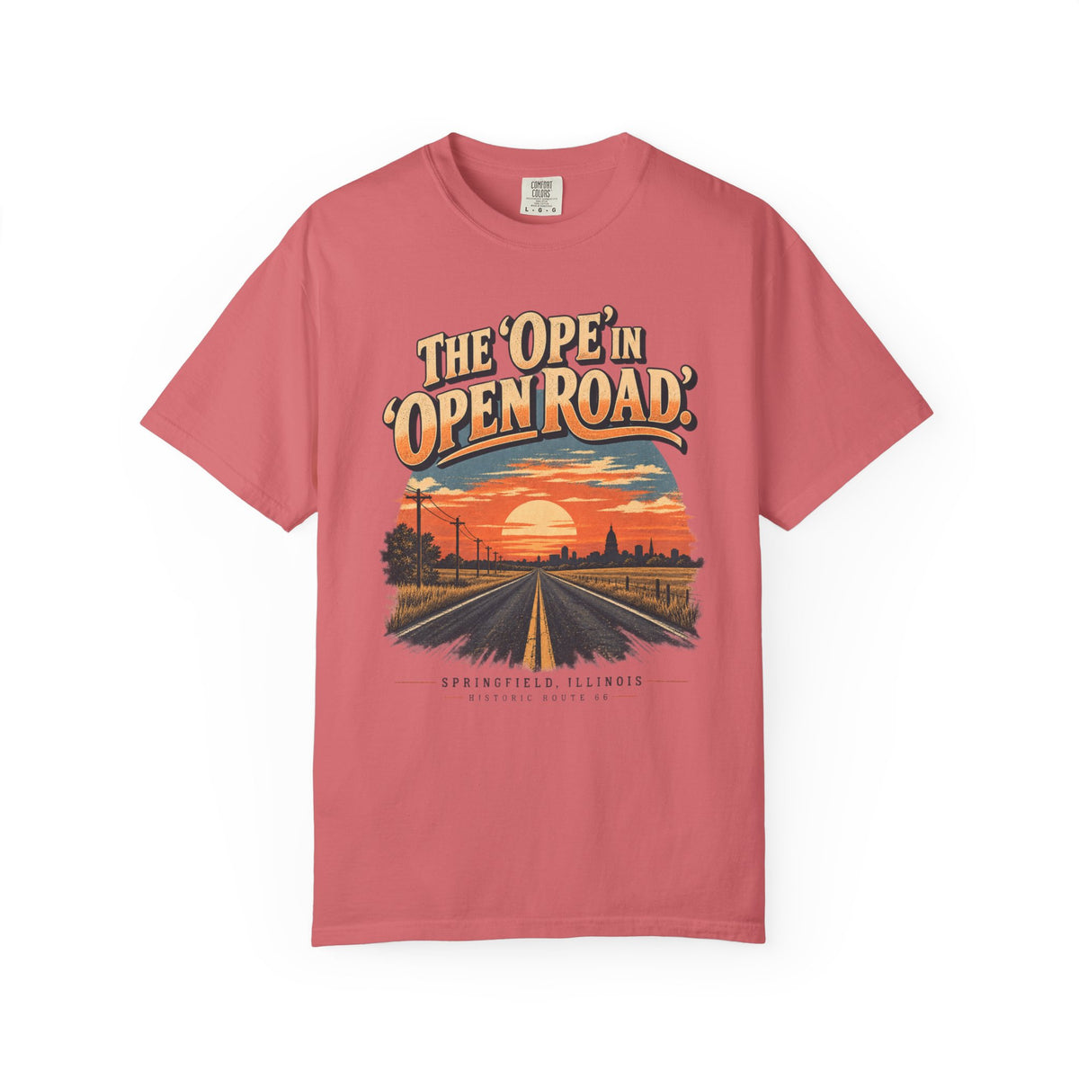Ope In Open Road Orange Highway 66 T-Shirt
