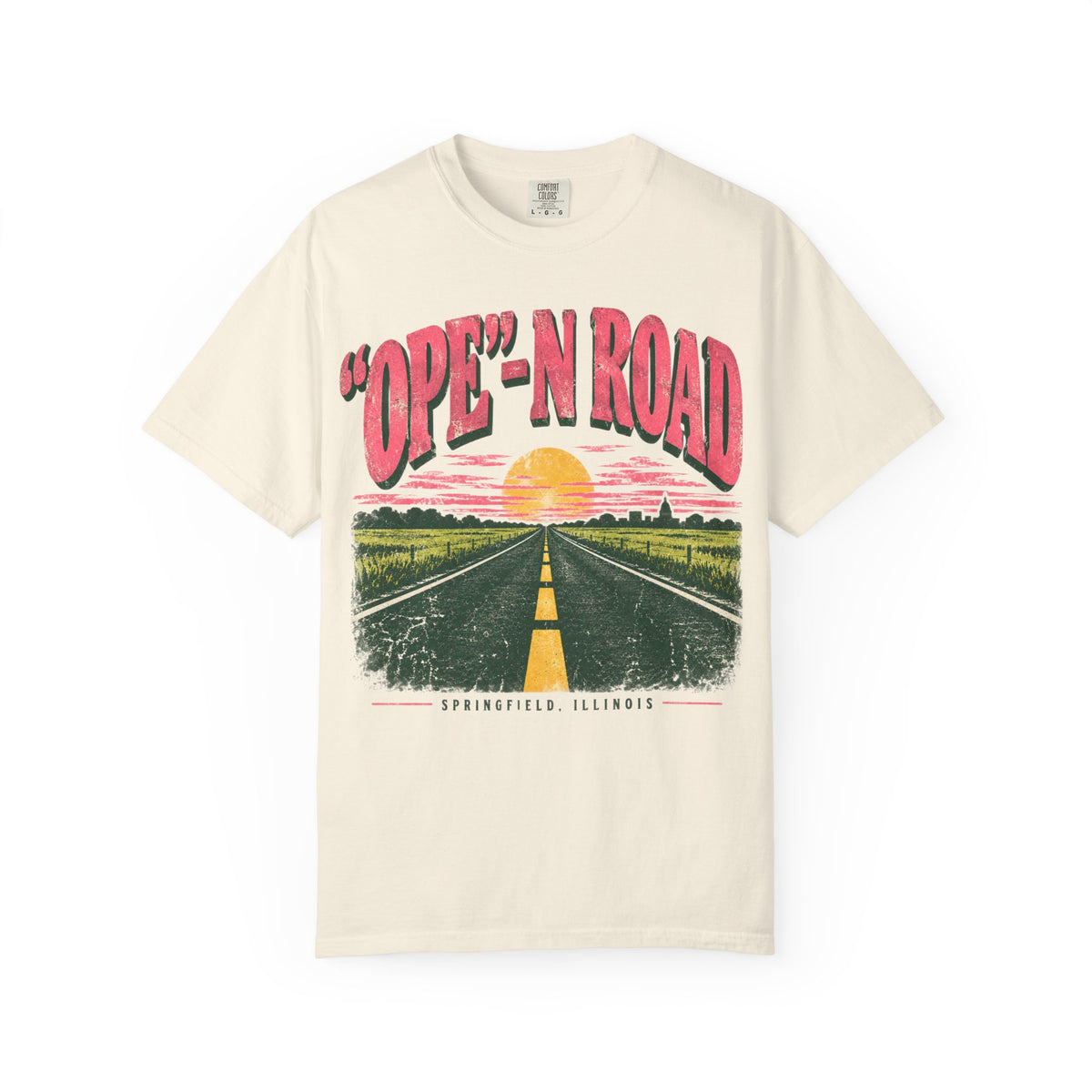 Pink Ope In Open Road Vintage Highway T-Shirt