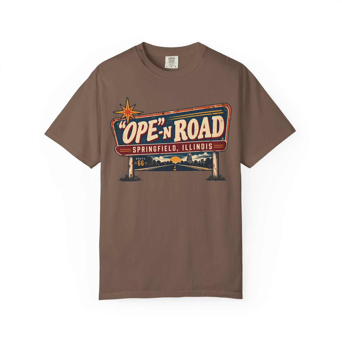 Ope-n Road Wide Vintage Road Sign T-Shirt