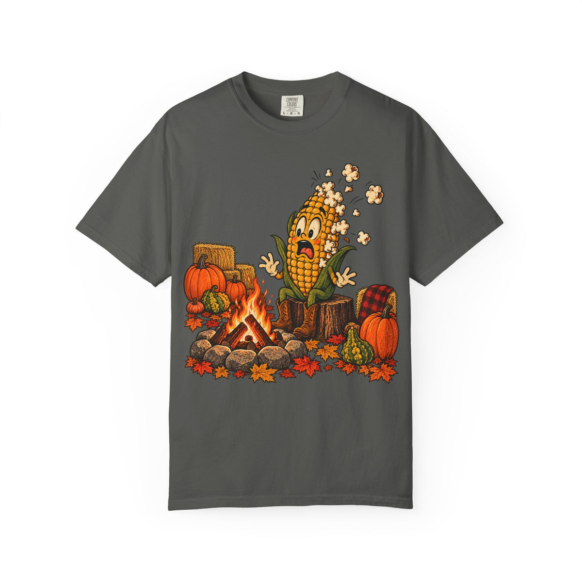Corn Popping By Bonfire T-Shirt